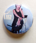 Tina Turner Vintage Original Pinback Badge Pin Button Seated Black Cat C... - $12.95