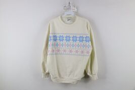Vintage 90s Streetwear Womens Large Christmas Snowflake Heart Sweatshirt... - $575.77 MXN