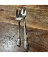 ANTIQUE VINTAGE COLLECTIBLE FORK 7.25&quot; &amp;6” WM ROGERS SILVER PLATE - €8,25 EUR