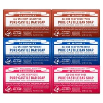 Dr. Bronner&#39;s - Pure-Castile Bar Soap (5 Ounce Variety Gift Pack) Eucalyptus, Pe - £55.02 GBP
