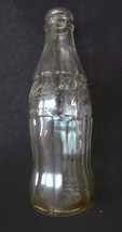 Coca-Cola embossed Clear Glass No Deposit No Return  7 Oz Bottle  Empty 6.5 inch - £4.64 GBP