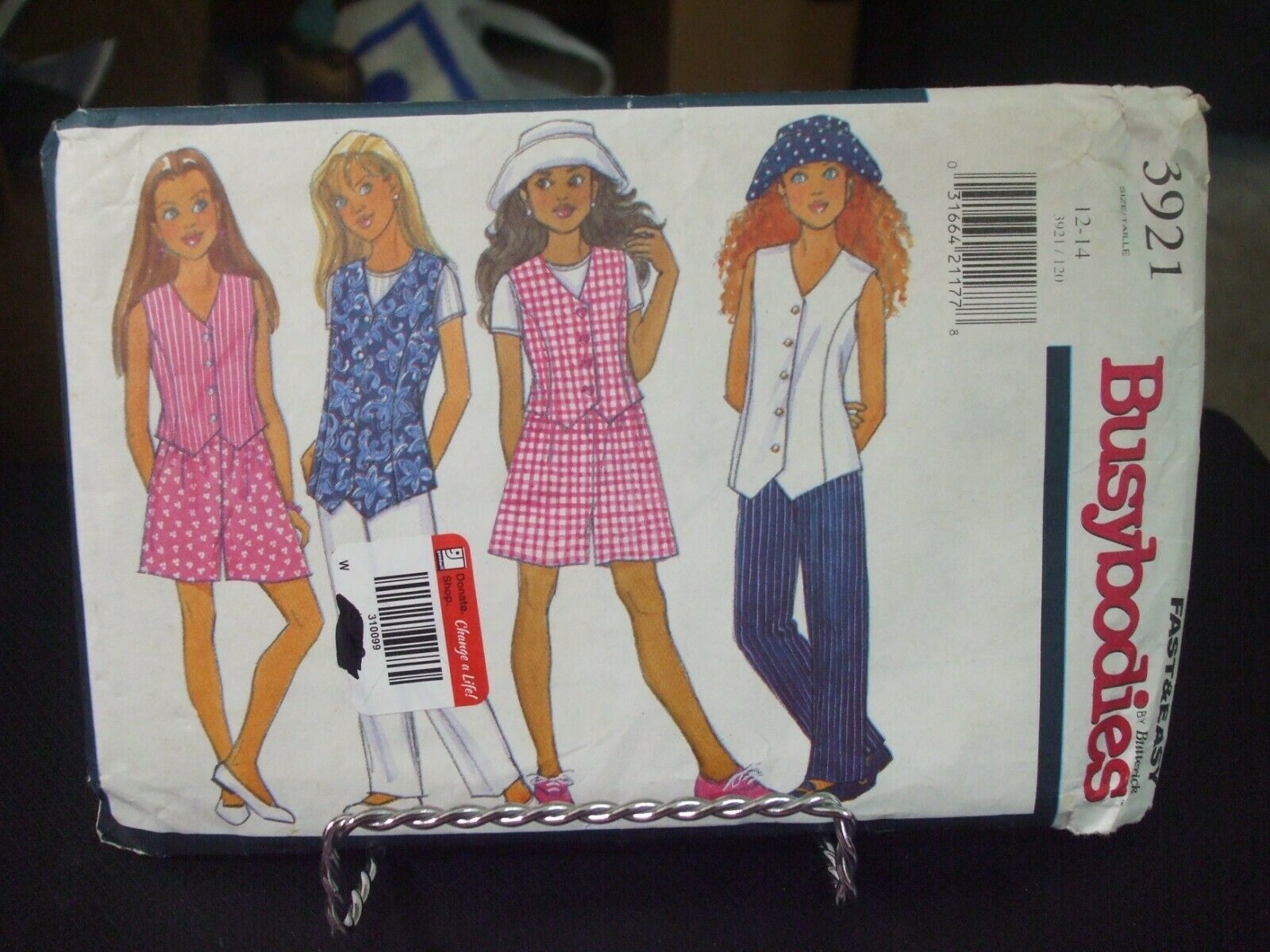 Butterick Busybodies 3921 Vest, Top, Shorts, Pants & Hat Pattern - Size 12-14 - $9.32