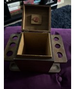 ‡  VTG Wooden Smoking Tobacco 6 Pipe Rack Stand Holder Box w/ Humidor St... - $1,089.10 MXN