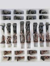 Chess set lord of the rings theme 32 pieces in pewter- - £68.62 GBP