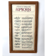 A Guide to Cooking with SPICES Glass picture frame vintage by Susana - $38.61