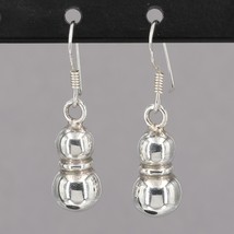 Vintage Silpada Small Sterling Chic Double Ball Bead Dangle Earrings W00... - $24.95