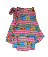Shenbolen Tie Waist Geometric African Tribal Print Dashiki Hi-Low Skirt,... - $33.08 CAD