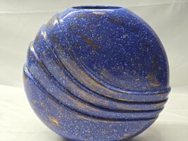 Original ArtMark Blue Speckled Vase, 80&#39;s/90&#39;s Contemporary Decor, Vinta... - $15.98