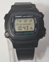 Vintage Casio W-740 Men Black Digital Alarm Chrono Quartz Watch~New Battery - £17.07 GBP