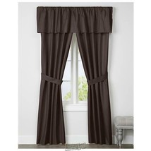 Prescott 5-Piece Insulated Window Treatment Set Chocolate 80"W x 63"L - £28.84 GBP