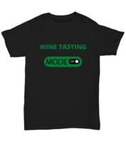 Wine Tasting, Black Unisex Tee. Model 6400025 - £19.69 GBP