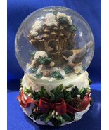 Home For The Holidays Snow Globe Musical Rotating Junco(?) Birds White C... - $35.65 CAD