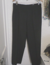 Fabrizio Gianni High Rise Straight Leg Pants Gray Stretch Side Zip Sz 14 - £18.51 GBP