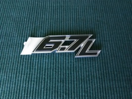 Ford F250 / F350 Powerstroke 6.7L silver and black emblem new OEM - £14.88 GBP