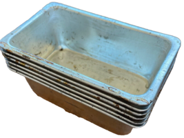 x6 Vintage Miniature Metal  Distressed Fox Head Made In USA Loaf Pans - $24.74