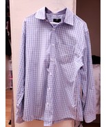 Calvin Klein Men’s Blue, Purple, White striped dress shirt Medium - £21.25 GBP