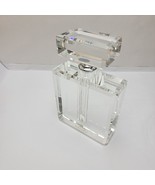 SORELLE &quot;Art Deco&quot; Heavy Large Clear Crystal Glass Perfume Bottle &amp; Daub... - $94.05
