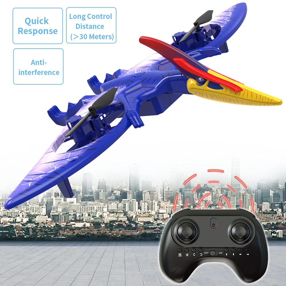 New Mini Drone Dinosaur Remote Control Aircraft 2.4G Radio Control Helicopter - £36.09 GBP