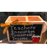 Teacher Gifts 2701DC Teacher Encourage Tomorrow&#39;s Dreams... Supply Wood Box - £4.69 GBP