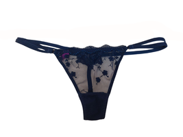 L&#39;agent By Agent Provocateur Womens Thong Lace Elegant Navy Size S - £38.52 GBP