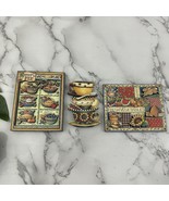 RA Lang Vintage Art Fridge Magnets Lot of 3 Sweet Pie Rabbits Tea Cups C... - $17.81