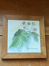 Artist Signed Hand Painted Trimbleberry Made in England Pottery Tile in ... - $15.79