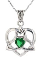 Jewelry Trends Small Celtic Trinity Knot Heart Sterling Silver Pendant Necklace  - £67.94 GBP