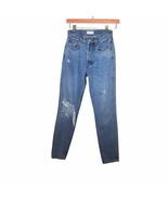 Boyish By HER The Billy High Rise Skinny Jeans 24 Medium Wash Blue Butto... - $34.68 CAD