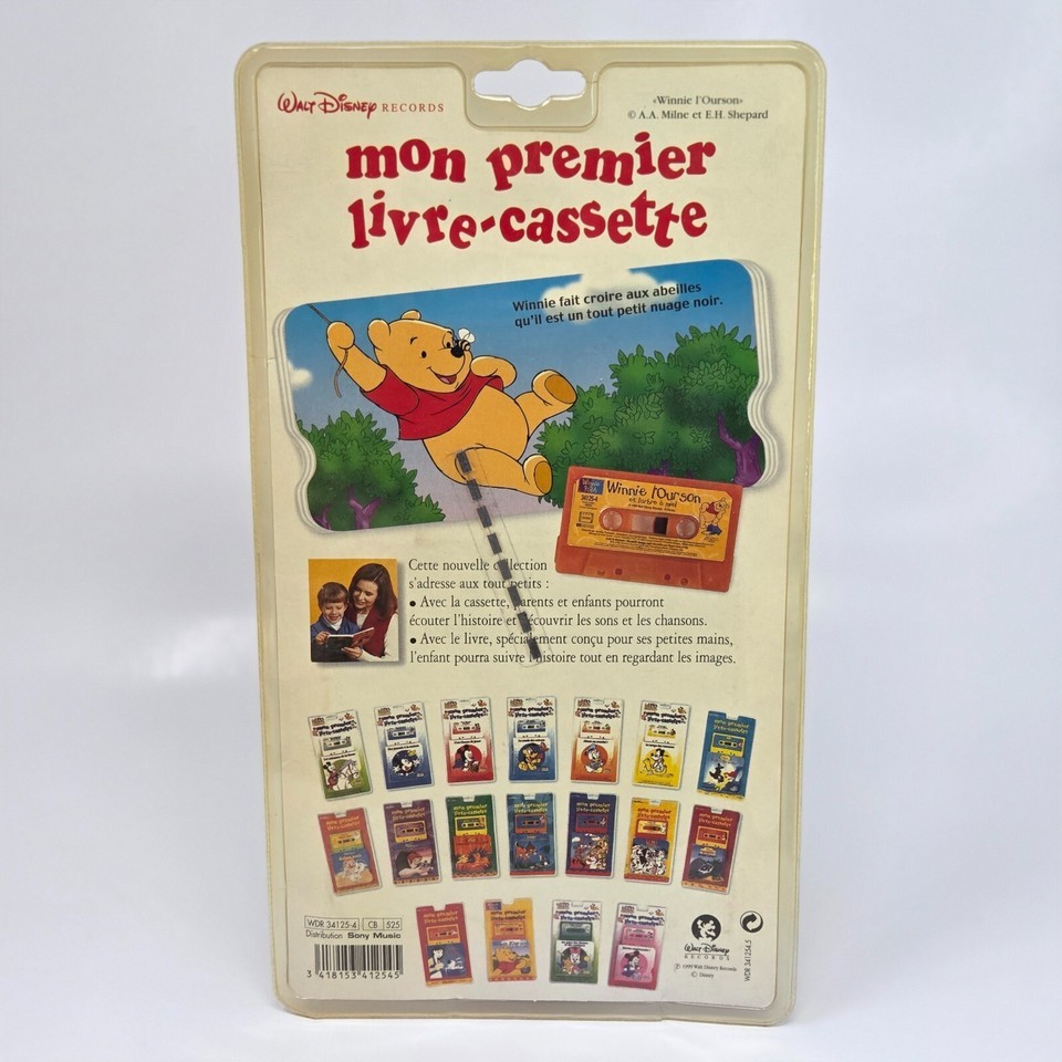 VINTAGE 1999 DISNEY WINNIE LOURSON THE POOH FRENCH CASSETTE + BOOK NEW SEALED Item image 5