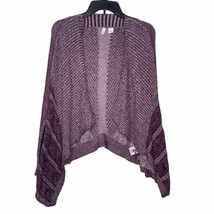 Moth Anthropologie Women Cardigan Open Front Waterfall Asymmetric Sweater Small - £20.24 GBP