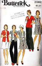 Vintage 1970&#39;s Misses&#39; Sweater, Top, Skirt &amp; Pants Pattern 3581 Size 18 - £9.48 GBP