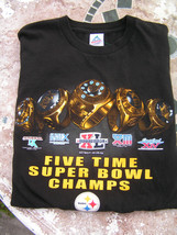 Pittsburgh Steelers Men&#39;s Large 2/5/06 &quot; 5 Time Super Bowl Champions&quot; Shirt - £10.51 GBP