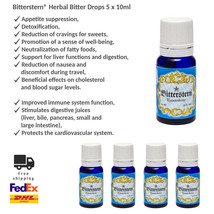 Bitterstern 17-Herb Extract Drops Immune Boost, Digestive Aid 100% Vegan 5x10ml - £69.88 GBP