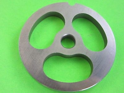 3-HOLE Size #8 Sausage Stuffer plate disc meat grinder Weston LEM Cabelas etc - $13.48