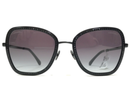 CHANEL Sunglasses 4277-B c.101/S6 Black Cat Eye Crystal Frames Purple Lenses - £206.89 GBP