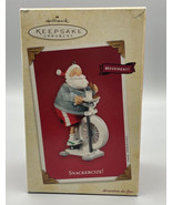 Hallmark Keepsake Ornament Snackercize Santa Claus Exercise Bike Wind Up... - $10.40