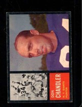 1962 Topps #107 Don Chandler Ex Ny Giants (Wax) Nicely Centered *X98883 - £4.16 GBP