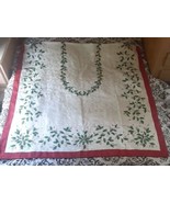 Lenox American By Design Holly Knoll Berry Holiday 120x60 Tablecloth Red... - €34,39 EUR