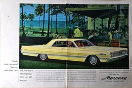Mercury Yellow Lincoln continential Tradition 2 page Relaxing 1965 Vinta... - $10.40
