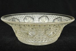 EAPG Serving Bowl Star and File Amid Buttons Cane Starburst Center w Diamonds - £11.82 GBP