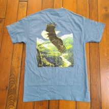 AL AGNEW T-Shirt Men&#39;s Size M Bald Eagle Mountain River Blue Pocket NEW ... - $17.77