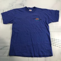 Vintage Quiksilver T Shirt Mens Large Blue Short Sleeve Made In USA Chest Logo - £43.94 GBP