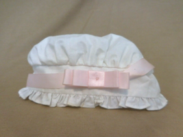 American Girl Elizabeth Night Cap Historical White with Pink ribbon - £15.50 GBP