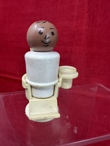 Fisher Price Wood VTG Little People African American Dr Dentist Barber + Chair - £9.35 GBP