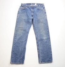 Vtg 90s Levis 505 Orange Tab Mens 36x30 Distressed Regular Straight Leg Jeans - £47.03 GBP