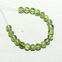 20pcs Natural Green Peridot Smooth Round Beads Loose Gemstone 17.20cts Size 5mm - £5.35 GBP