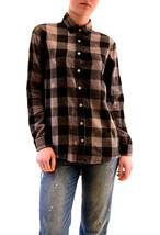 SUNDRY Womens Shirt Sun-Faded Checkered Flannel Cosy Fit Black Size S - £46.09 GBP