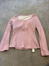 OGL Brami Top Size M Mauve Pink Long Sleeves New With Tags - £30.44 GBP