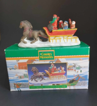 VTG Country Memories Horses &amp; Sleigh Porcelain Figurine Vintage 1993 w/ box - £8.90 GBP