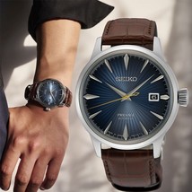 Seiko Men&#39;s Presage Cocktail Midnight Blue Moon SRPK15J1 (FEDEX 2 DAY) - £300.71 GBP